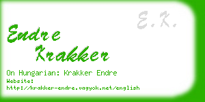 endre krakker business card